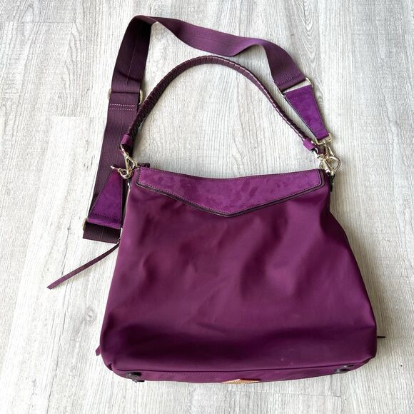 MZ Wallace Thompson Hobo bag in Elderberry nylon with Suede leather trim - Picture 7 of 9